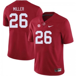 Mens Jam Miller Crimson Alabama Crimson Tide #26 Embroidery College Football Jersey 646524-843