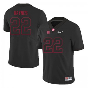 Mens Justice Haynes Black Alabama Crimson Tide #22 2025-26 College Football Jerseys 507241-448