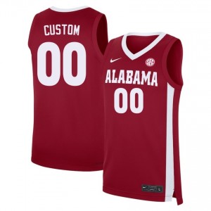 Men Custom Crimson Alabama Crimson Tide #00 College Basketball Stitched Jerseys 254144-828