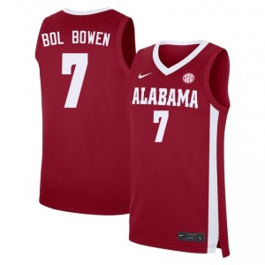 Men's Taylor Bol Bowen Crimson Alabama Crimson Tide #7 College Basketball NCAA Jerseys 140683-672