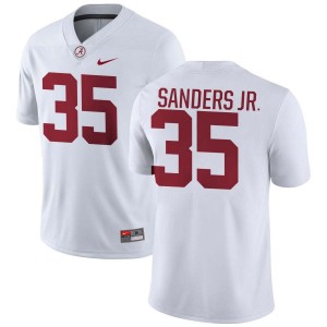 Men's Abduall Sanders Jr. White Alabama Crimson Tide #35 Embroidery College Football Jerseys 233156-364