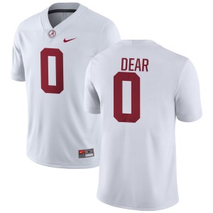 Men's Akylin Dear White Alabama Crimson Tide #0 Game College Football Jersey 859167-905