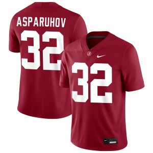Men's Alex Asparuhov Crimson Alabama Crimson Tide #32 Game College Football Jersey 592144-178