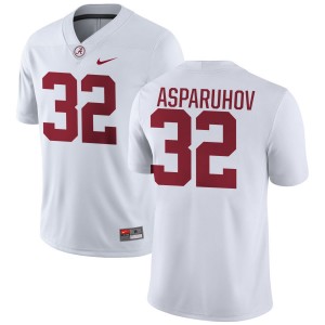 Men's Alex Asparuhov White Alabama Crimson Tide #32 2025 College Football Jersey 286722-592