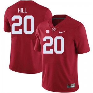Men Daniel Hill Crimson Alabama Crimson Tide #20 University College Football Jersey 383713-136