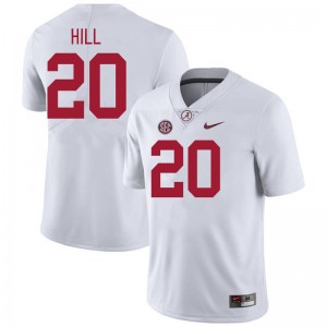 Men Daniel Hill White Alabama Crimson Tide #20 Player College Football Jerseys 663486-170