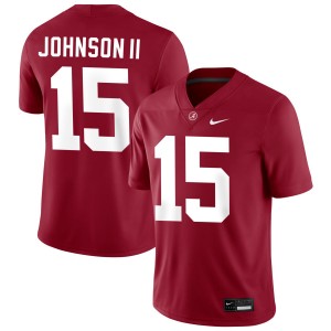 Mens Duke Johnson II Crimson Alabama Crimson Tide #15 Alumni College Football Jersey 111321-451