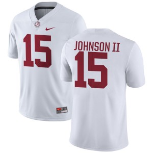 Men Duke Johnson II White Alabama Crimson Tide #15 NCAA College Football Jersey 527653-313