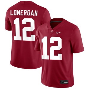 Men's Dylan Lonergan Crimson Alabama Crimson Tide #12 High School College Football Jerseys 624786-720
