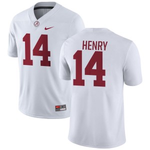 Men's Fatutoa Henry White Alabama Crimson Tide #14 Game College Football Jerseys 552170-126