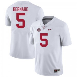 Mens Germie Bernard White Alabama Crimson Tide #5 2025 College Football Jersey 515339-450