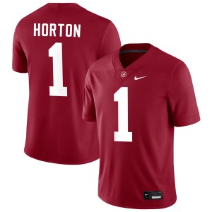 Mens Isaiah Horton Crimson Alabama Crimson Tide #1 Stitched College Football Jersey 617048-122