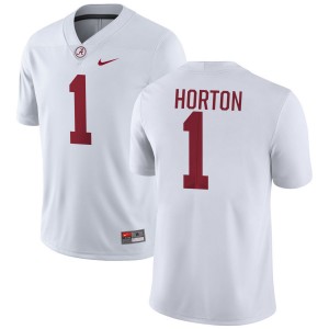 Men's Isaiah Horton White Alabama Crimson Tide #1 Limited College Football Jersey 503212-706