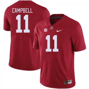 Men's Jihaad Campbell Crimson Alabama Crimson Tide #11 Alumni College Football Jersey 113820-405
