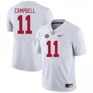 Men Jihaad Campbell White Alabama Crimson Tide #11 NCAA College Football Jersey 459537-218