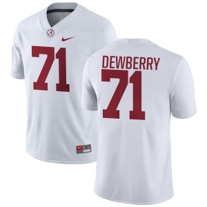 Men Kam Dewberry White Alabama Crimson Tide #71 Game College Football Jerseys 410071-906