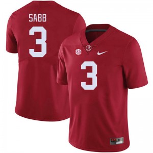 Men's Keon Sabb Crimson Alabama Crimson Tide #3 High School College Football Jersey 402561-909
