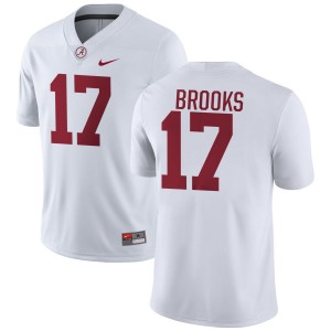 Men Lotzeir Brooks White Alabama Crimson Tide #17 2025-26 College Football Jerseys 946388-600