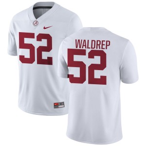 Men Mal Waldrep White Alabama Crimson Tide #52 Embroidery College Football Jerseys 818523-835