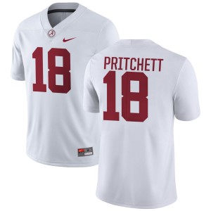Mens Marshall Pritchett White Alabama Crimson Tide #18 Limited College Football Jersey 215340-741