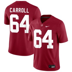Men's Michael Carroll Crimson Alabama Crimson Tide #64 Replica College Football Jerseys 601436-786