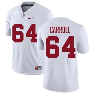 Men Michael Carroll White Alabama Crimson Tide #64 NCAA College Football Jersey 397408-935