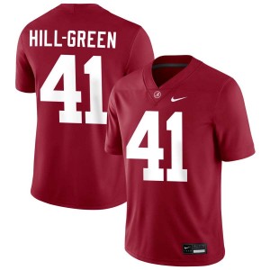 Men's Nikhai Hill-Green Crimson Alabama Crimson Tide #41 High School College Football Jerseys 941896-693