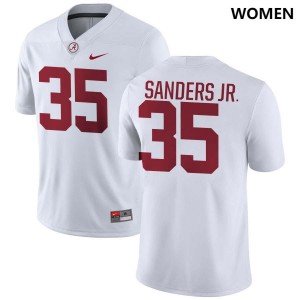 Women's Abduall Sanders Jr. White Alabama Crimson Tide #35 Official College Football Jerseys 613843-667