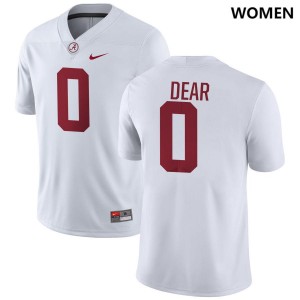 Womens Akylin Dear White Alabama Crimson Tide #0 Limited College Football Jerseys 422628-706