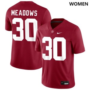 Womens Derek Meadows Crimson Alabama Crimson Tide #30 Player College Football Jerseys 231130-496