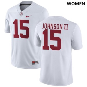 Women's Duke Johnson II White Alabama Crimson Tide #15 Player College Football Jersey 533165-603