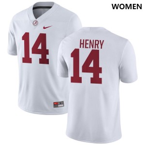 Women Fatutoa Henry White Alabama Crimson Tide #14 NCAA College Football Jersey 767883-546
