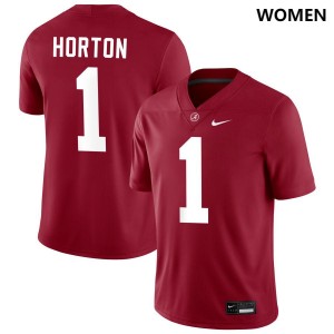 Women Isaiah Horton Crimson Alabama Crimson Tide #1 Embroidery College Football Jersey 735585-316