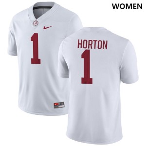 Women's Isaiah Horton White Alabama Crimson Tide #1 Stitched College Football Jersey 331243-817