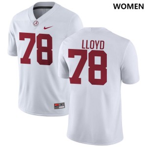 Women Jackson Lloyd White Alabama Crimson Tide #78 Stitched College Football Jerseys 734528-480