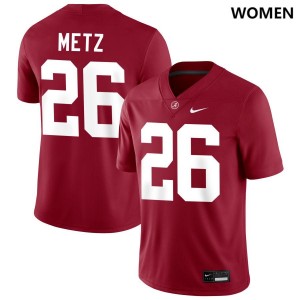 Women's Luke Metz Crimson Alabama Crimson Tide #26 Stitched College Football Jerseys 554829-188