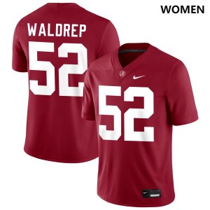 Women Mal Waldrep Crimson Alabama Crimson Tide #52 Player College Football Jersey 835957-852