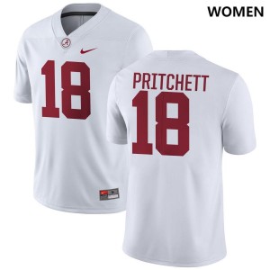 Women's Marshall Pritchett White Alabama Crimson Tide #18 Alumni College Football Jersey 860275-573