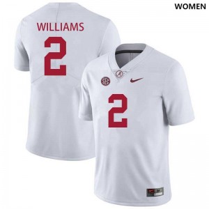 Women Ryan Williams White Alabama Crimson Tide #2 Game College Football Jersey 635536-664