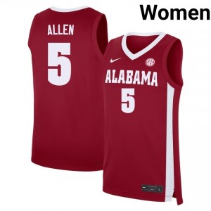 Women Amari Allen Crimson Alabama Crimson Tide #5 College Basketball 2025 Jerseys 928434-823