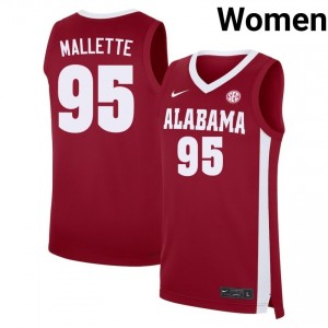 Women Houston Mallette Crimson Alabama Crimson Tide #95 College Basketball 2025-26 Jerseys 487636-676