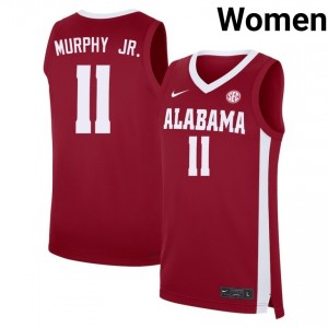 Women Preston Murphy Jr. Crimson Alabama Crimson Tide #11 College Basketball Limited Jersey 826957-925