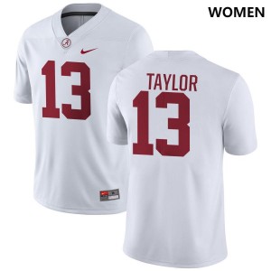 Womens Ivan Taylor White Alabama Crimson Tide #13 2025-26 College Football Jersey 483955-725