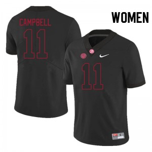 Women Jihaad Campbell Blackout Alabama Crimson Tide #11 Alumni College Football Jerseys 648419-231