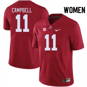 Women's Jihaad Campbell Crimson Alabama Crimson Tide #11 Alumni College Football Jerseys 608542-167
