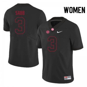 Womens Keon Sabb Blackout Alabama Crimson Tide #3 Player College Football Jersey 950298-966