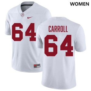 Women Michael Carroll White Alabama Crimson Tide #64 2025 College Football Jersey 898710-949