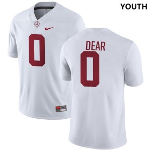 Youth Akylin Dear White Alabama Crimson Tide #0 Replica College Football Jerseys 753388-301