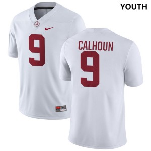 Youth Cameron Calhoun White Alabama Crimson Tide #9 2025-26 College Football Jerseys 827179-739