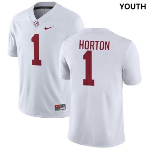 Youth Isaiah Horton White Alabama Crimson Tide #1 Official College Football Jersey 529898-361
